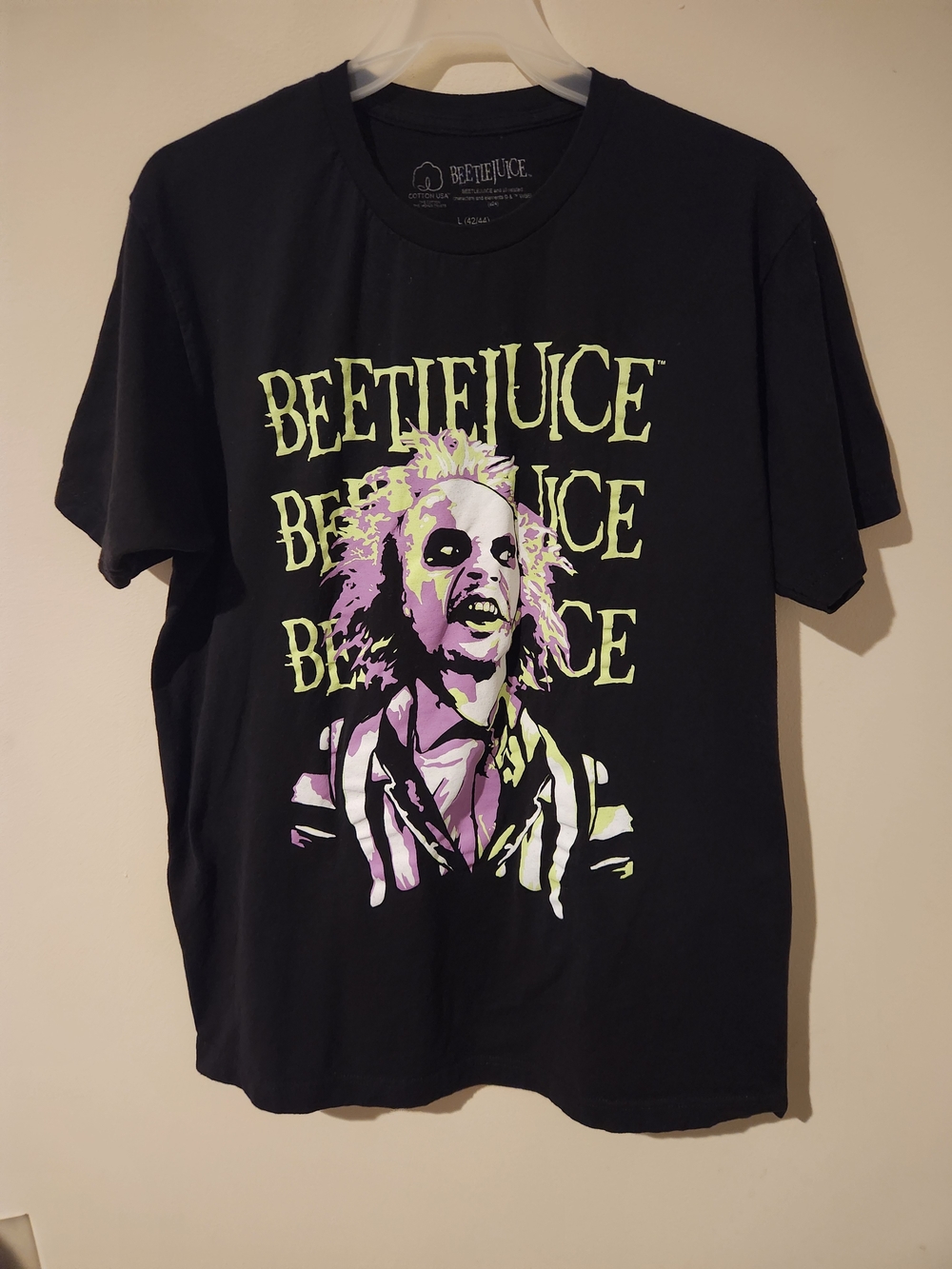 Beetlejuice Short Sleeve Graphic Tee Size Large